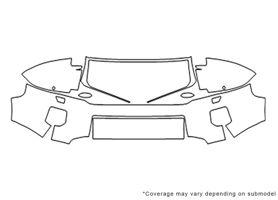 lr2 Avery Dennison Clear Bra Bumper Precut PPF Diagram