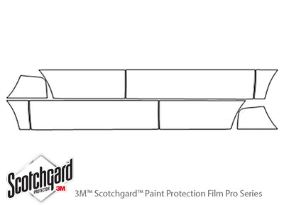 lr3 3M Clear Bra Door Cup Precut PPF Diagram