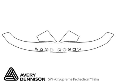 lr3 Avery Dennison Clear Bra Hood Precut PPF Diagram
