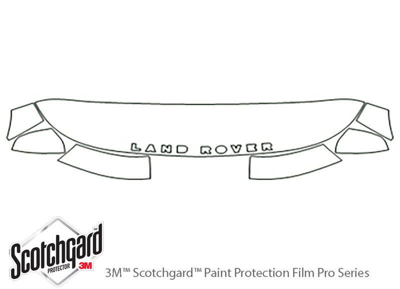 lr4 3M Clear Bra Hood Precut PPF Diagram