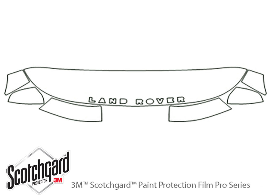 lr4 3M Clear Bra Hood Precut PPF Diagram