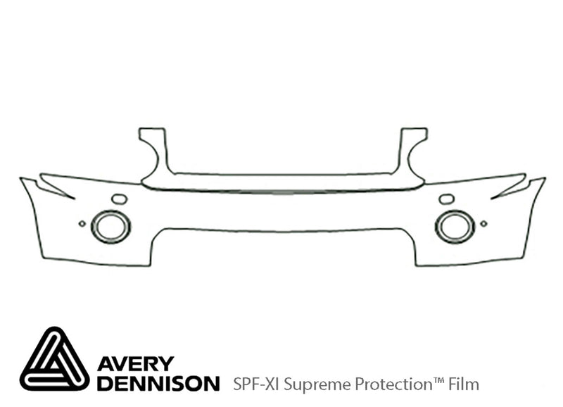 lr4 Avery Dennison Clear Bra Bumper Precut PPF Diagram