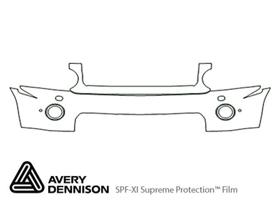 lr4 Avery Dennison Clear Bra Bumper Precut PPF Diagram