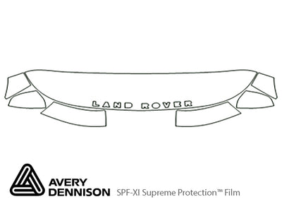 lr4 Avery Dennison Clear Bra Hood Precut PPF Diagram
