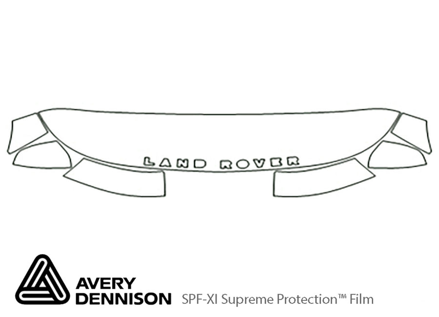 lr4 Avery Dennison Clear Bra Hood Precut PPF Diagram