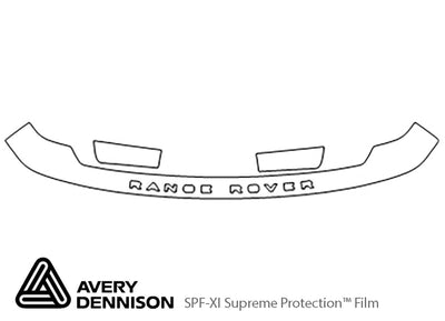 range rover Avery Dennison Clear Bra Hood Precut PPF Diagram
