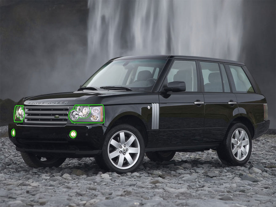 land rover range rover 2006-2009 Headlight Protection Installation Location