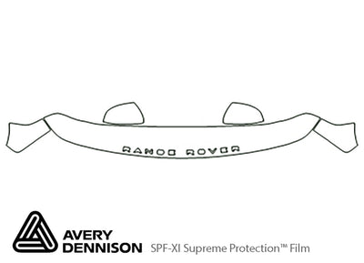 range rover Avery Dennison Clear Bra Hood Precut PPF Diagram