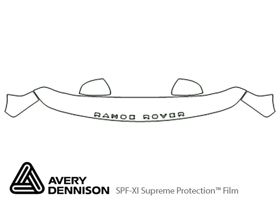 range rover Avery Dennison Clear Bra Hood Precut PPF Diagram