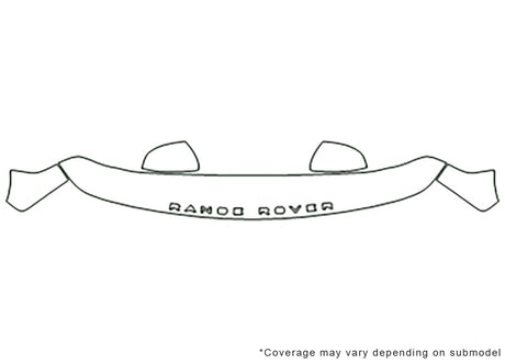 range rover 3M Clear Bra Hood Precut PPF Diagram