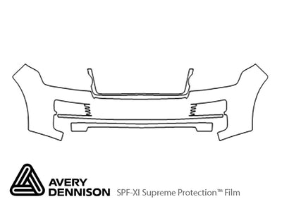 range rover Avery Dennison Clear Bra Bumper Precut PPF Diagram