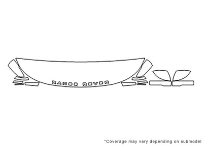range rover 3M Clear Bra Hood Precut PPF Diagram