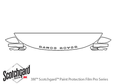 range rover 3M Clear Bra Hood Precut PPF Diagram