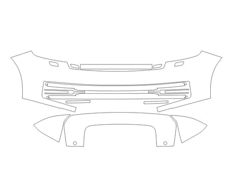 range rover 3M Clear Bra Bumper Precut PPF Diagram