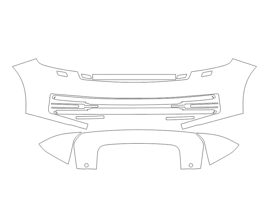 range rover 3M Clear Bra Bumper Precut PPF Diagram