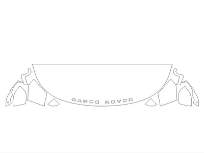 land-rover range rover 3M Clear Bra Hood Precut PPF Diagram