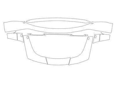 land-rover range rover 3M Clear Bra Door Cup Precut PPF Diagram