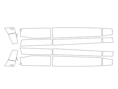 land-rover range rover 3M Clear Bra Door Cup Precut PPF Diagram