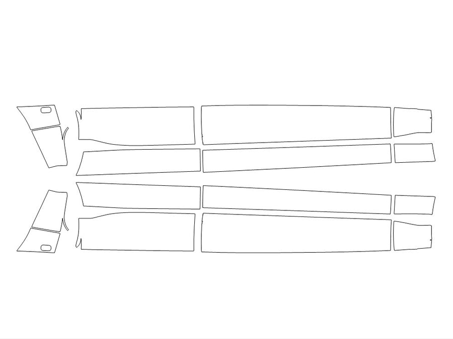 land-rover range rover 3M Clear Bra Door Cup Precut PPF Diagram