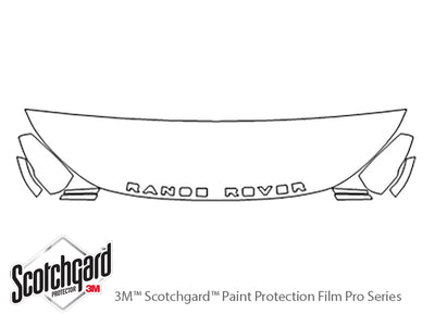 range rover evoque 3M Clear Bra Hood Precut PPF Diagram