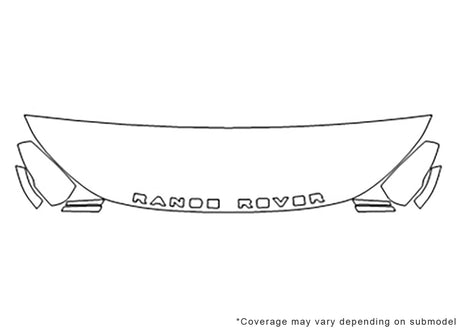 range rover evoque Avery Dennison Clear Bra Hood Precut PPF Diagram