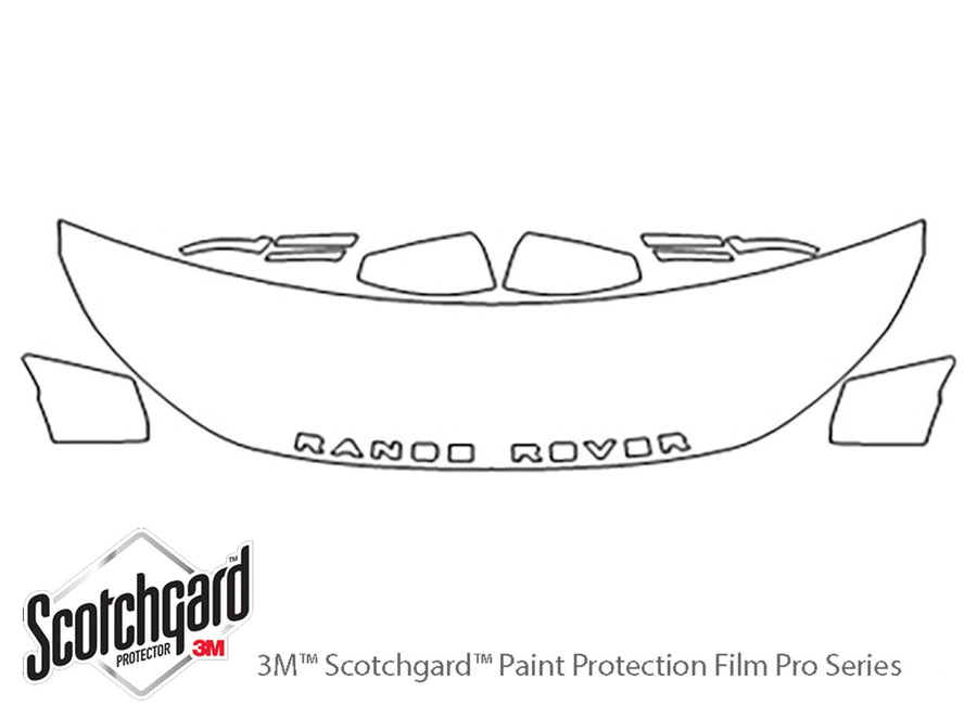 range rover evoque 3M Clear Bra Hood Precut PPF Diagram