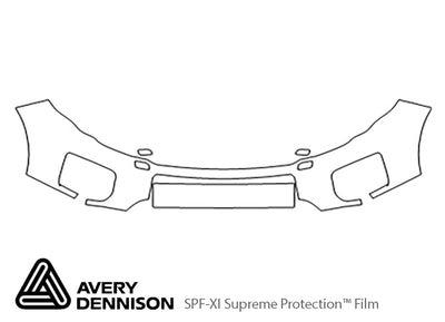 range rover evoque Avery Dennison Clear Bra Bumper Precut PPF Diagram
