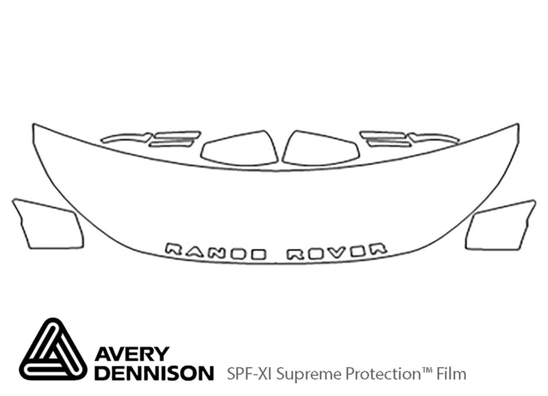 range rover evoque Avery Dennison Clear Bra Hood Precut PPF Diagram