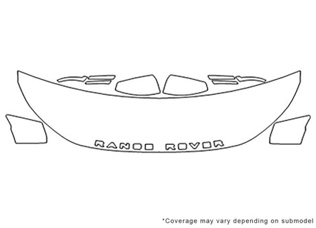 range rover evoque Avery Dennison Clear Bra Hood Precut PPF Diagram