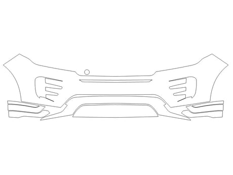range rover evoque 3M Clear Bra Bumper Precut PPF Diagram