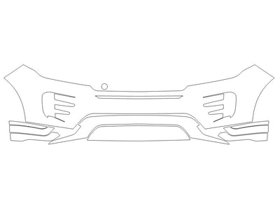 range rover evoque Avery Dennison Clear Bra Bumper Precut PPF Diagram
