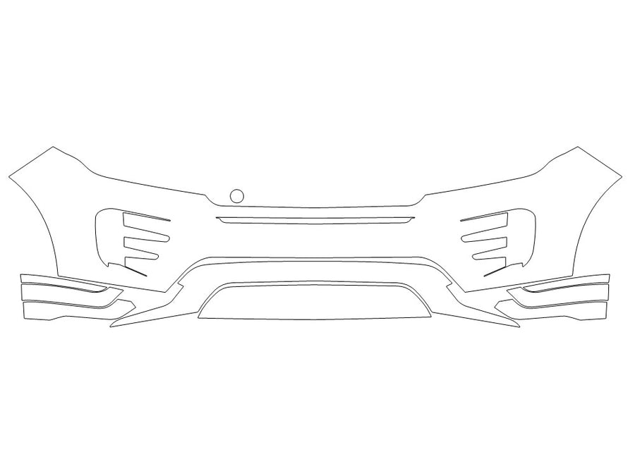 range rover evoque Avery Dennison Clear Bra Bumper Precut PPF Diagram
