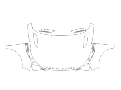land-rover range rover evoque 3M Clear Bra Hood Precut PPF Diagram