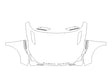 land-rover range rover evoque Avery Dennison Clear Bra Hood Precut PPF Diagram