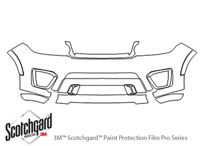 range rover sport 3M Clear Bra Bumper Precut PPF Diagram