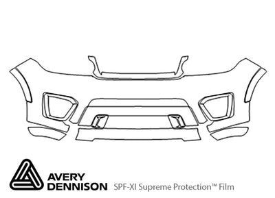 range rover sport Avery Dennison Clear Bra Bumper Precut PPF Diagram