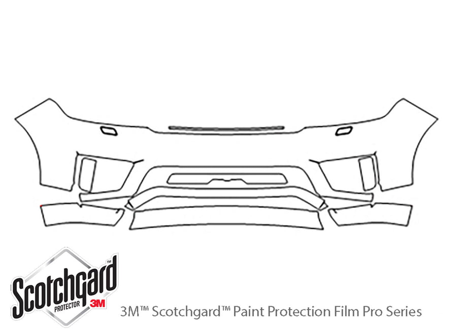 range rover sport 3M Clear Bra Bumper Precut PPF Diagram