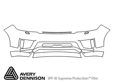 range rover sport Avery Dennison Clear Bra Bumper Precut PPF Diagram