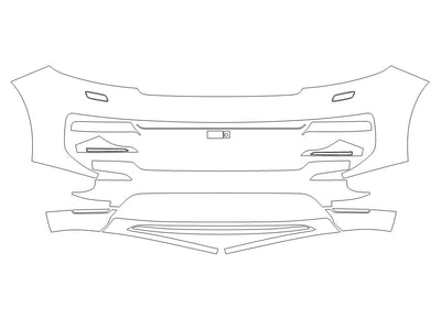 range rover sport 3M Clear Bra Bumper Precut PPF Diagram
