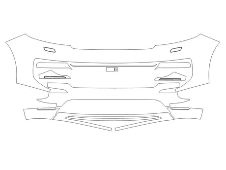 range rover sport Avery Dennison Clear Bra Bumper Precut PPF Diagram