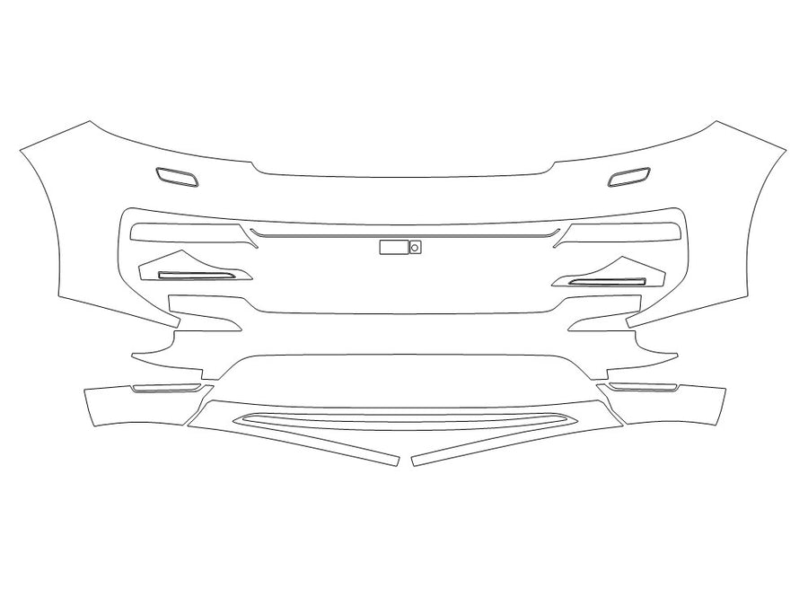 range rover sport Avery Dennison Clear Bra Bumper Precut PPF Diagram