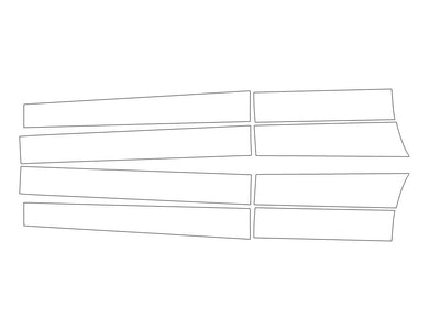 land-rover range rover sport 3M Clear Bra Door Cup Precut PPF Diagram