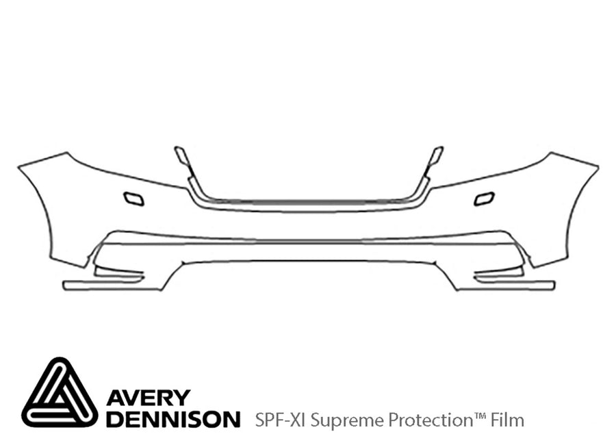range rover velar Avery Dennison Clear Bra Bumper Precut PPF Diagram