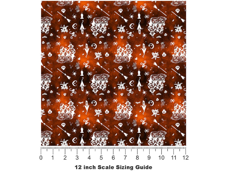 Lantern Magic Horror Vinyl Film Pattern Size 12 inch Scale~Rwraps Lantern Magic Horror Sizing Chart~2