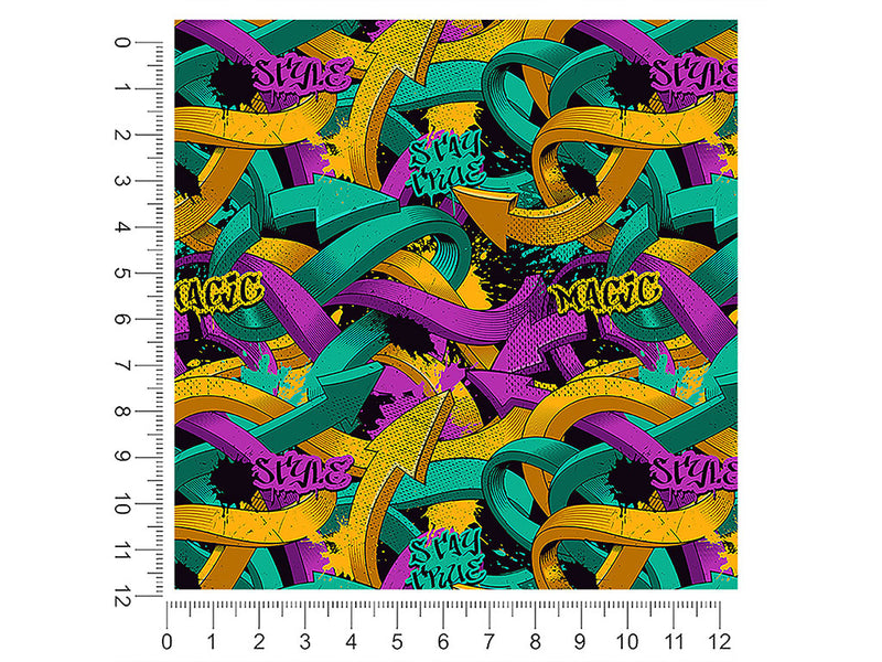 large burner graffiti 1ft x 1ft Craft Sheets