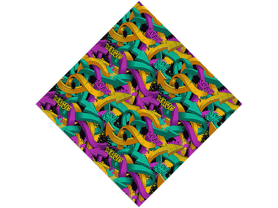 Large Burner Graffiti Vinyl Wrap Pattern
