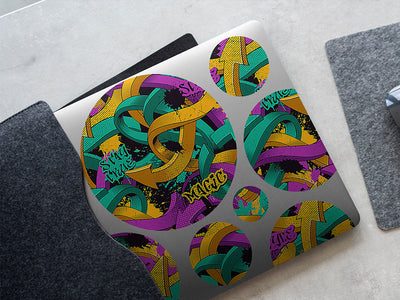 large burner graffiti DIY Laptop Stickers