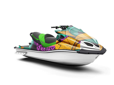 Large Burner Graffiti Jet Ski Vinyl Customized Wrap
