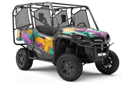 Large Burner Graffiti Utility Vehicle Vinyl Wrap