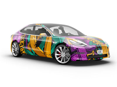 Large Burner Graffiti Vehicle Vinyl Wrap